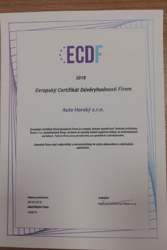 Evropský certifikát